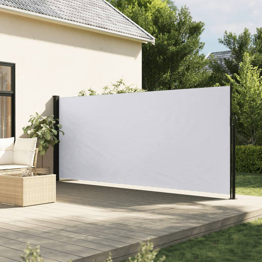 Windscherm intrekbaar 170x300 cm wit