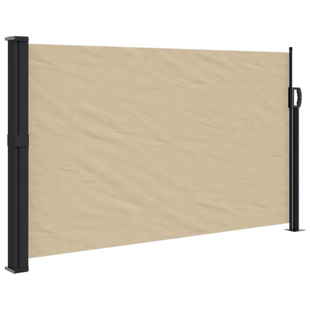 Windscherm uittrekbaar 120x600 cm beige