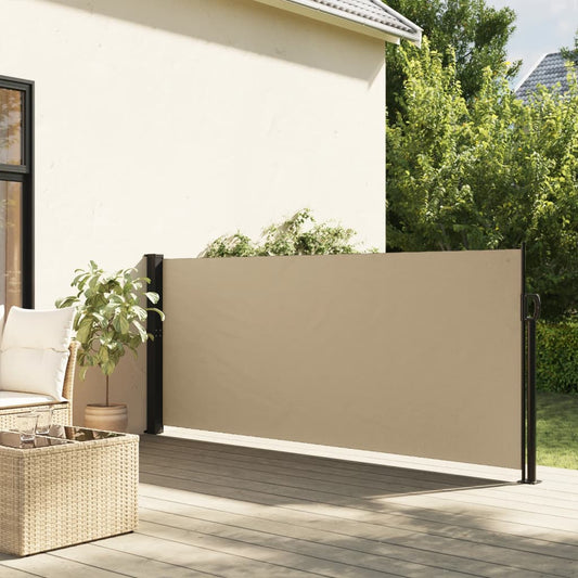 Windscherm uittrekbaar 120x600 cm beige