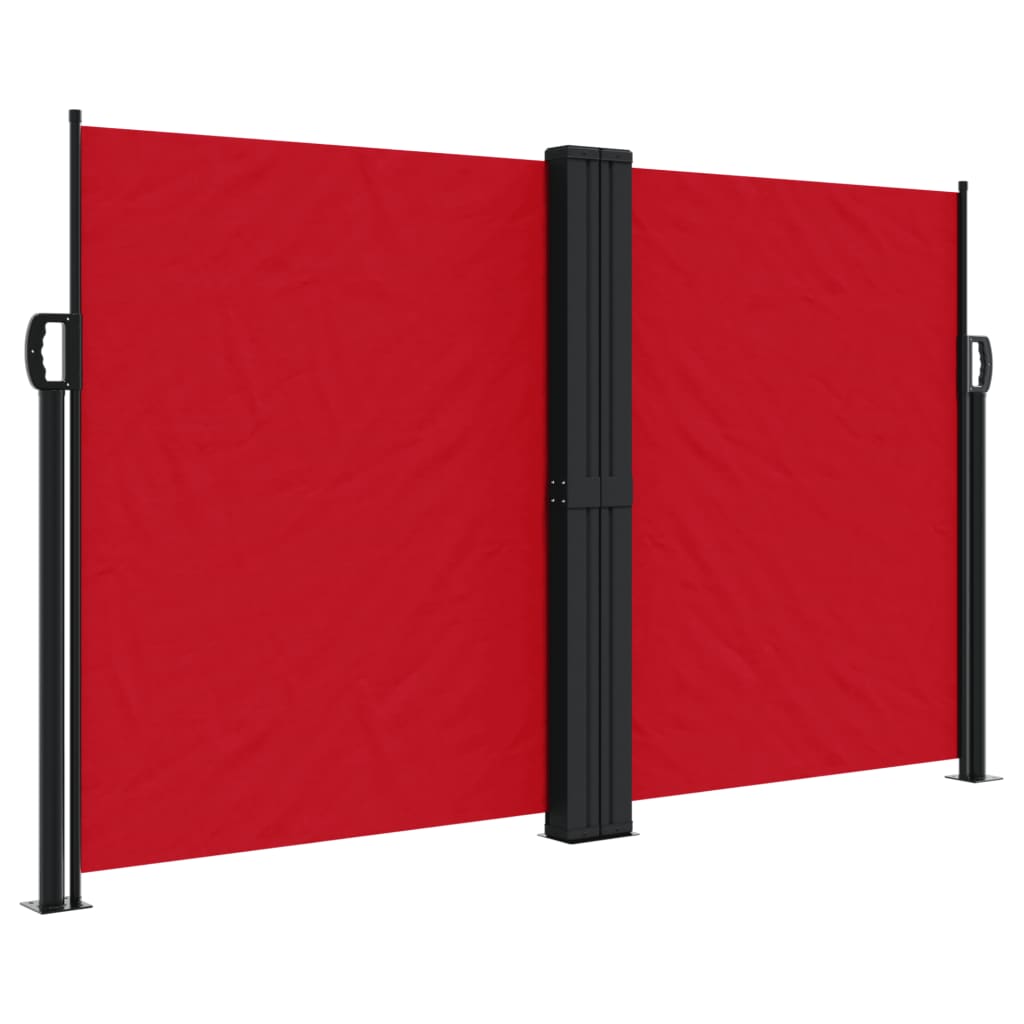 Windscherm uittrekbaar 140x600 cm rood