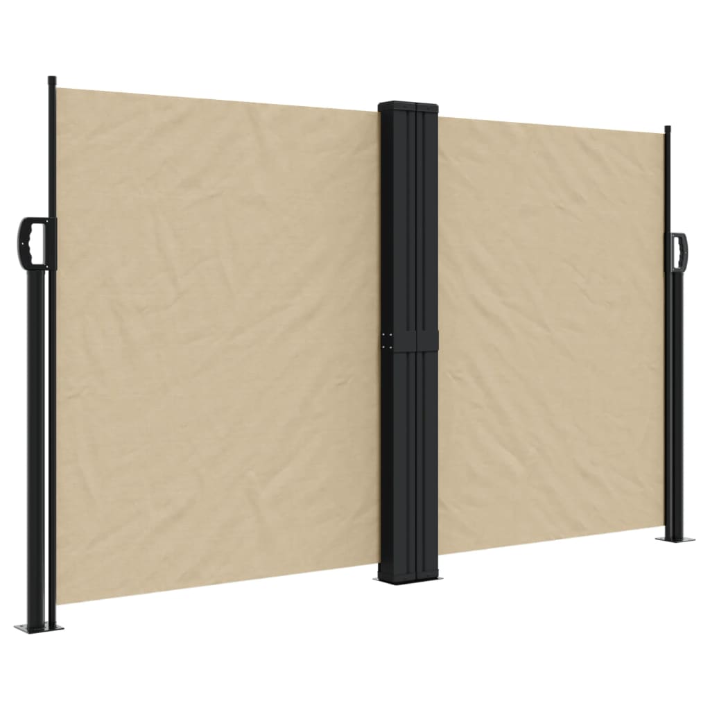 Windscherm uittrekbaar 140x1000 cm beige