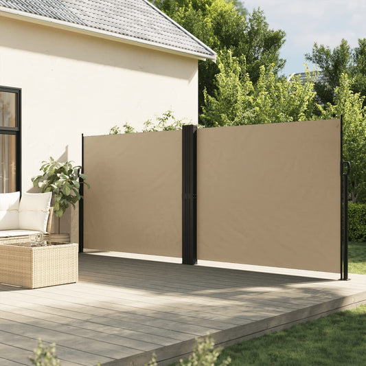 Windscherm uittrekbaar 160x1200 cm beige