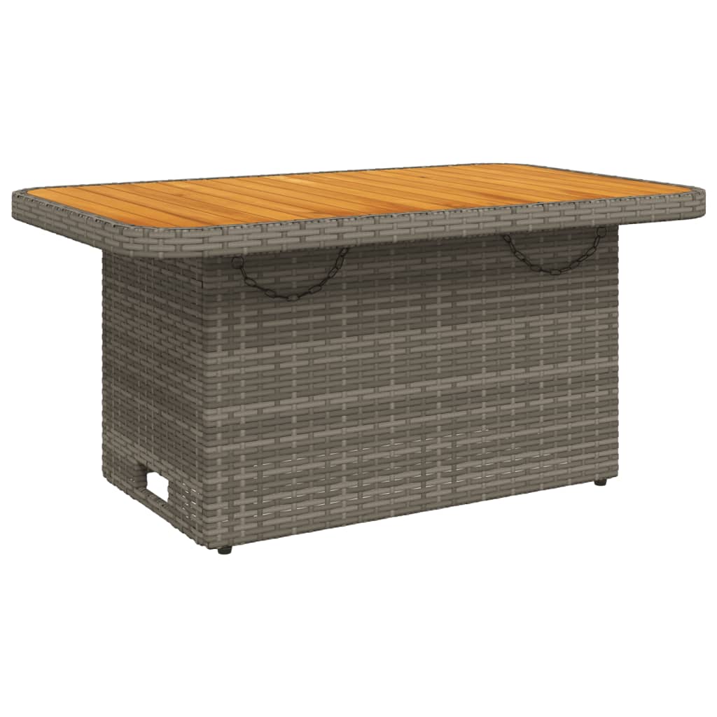 2-delige Loungeset met kussens poly rattan grijs