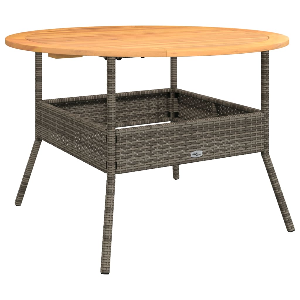 2-delige Loungeset met kussens poly rattan grijs