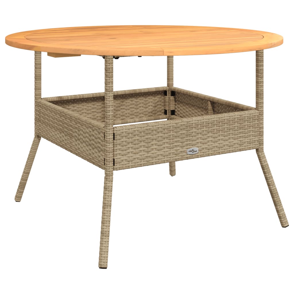 2-delige Loungeset met kussens poly rattan beige