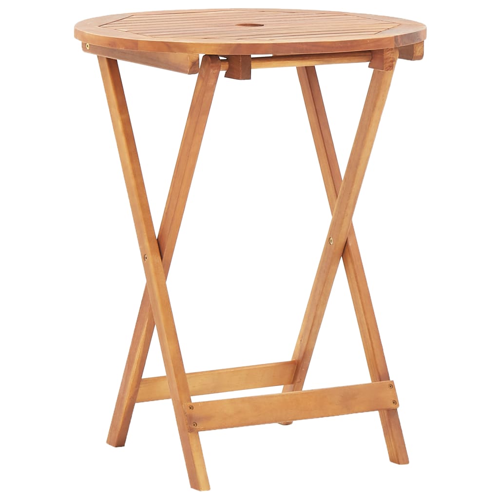 3-delige Bistroset stof en massief hout beige