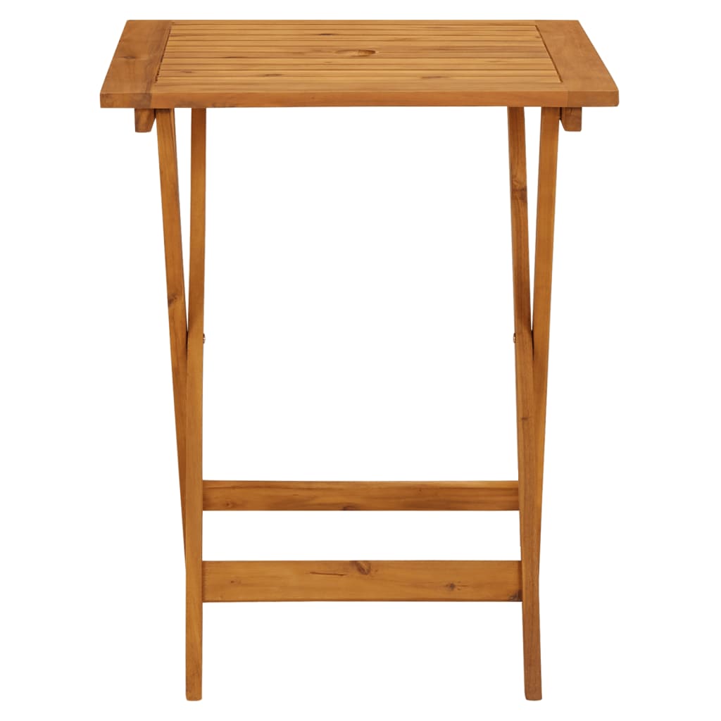 3-delige Bistroset polypropeen en massief hout beige