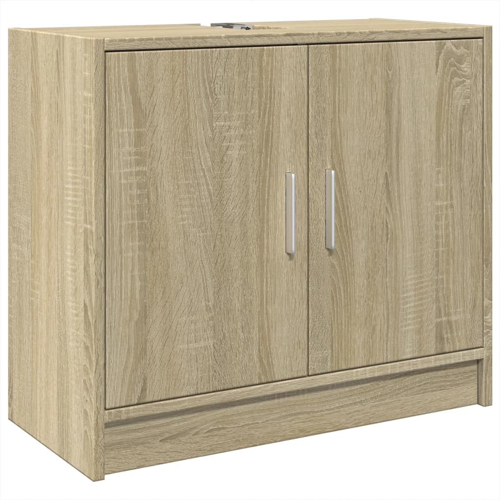 Wastafelkast 63x29x55 cm bewerkt hout sonoma eikenkleurig