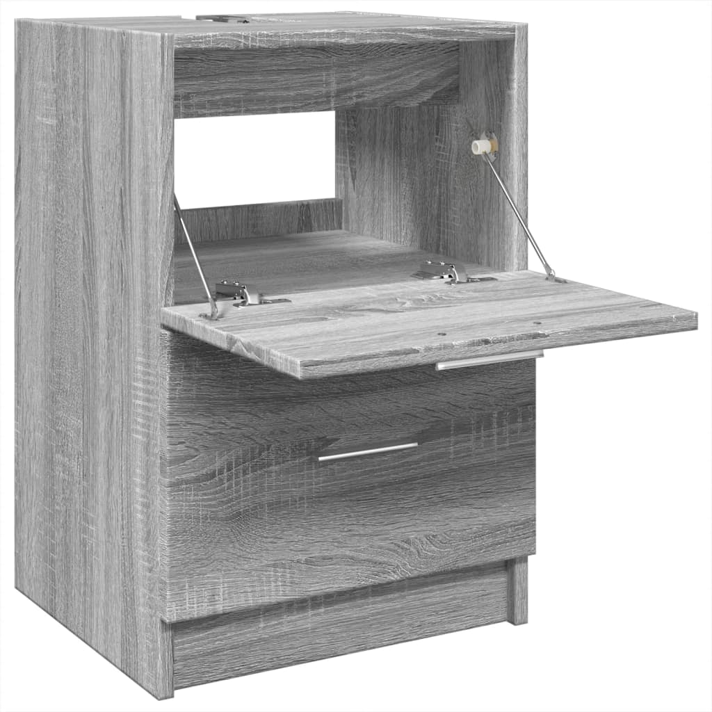 Wastafelkast 40x37x59 cm bewerkt hout grijs sonoma eikenkleurig