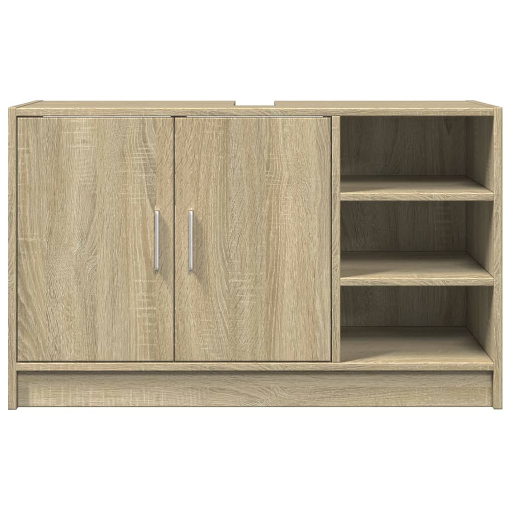 Wastafelkast 90x29x55 cm bewerkt hout sonoma eikenkleurig