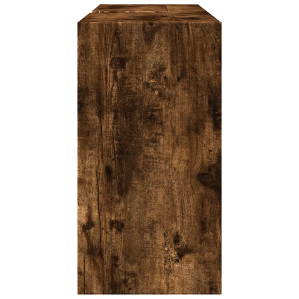 Wastafelkast 90x29x55 cm bewerkt hout gerookt eikenkleurig