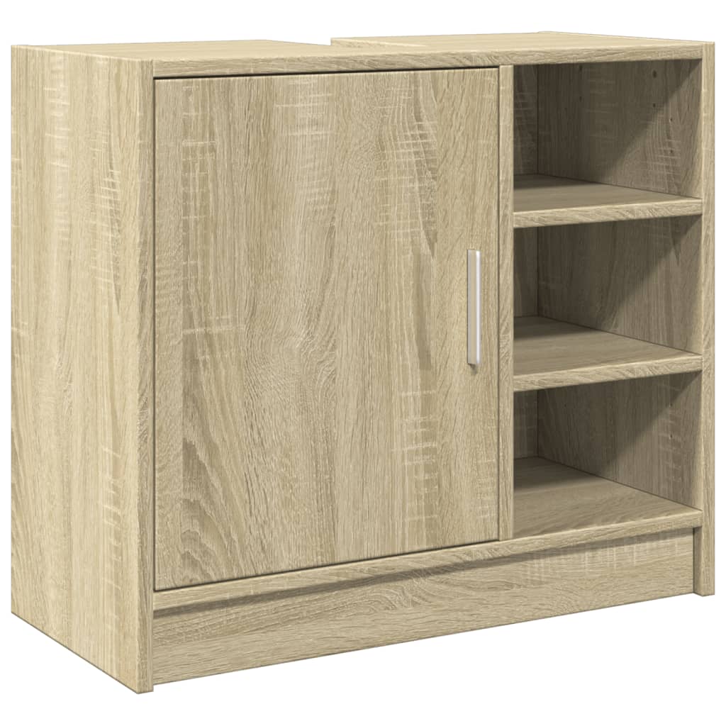 Wastafelkast 63x29x55 cm bewerkt hout sonoma eikenkleurig