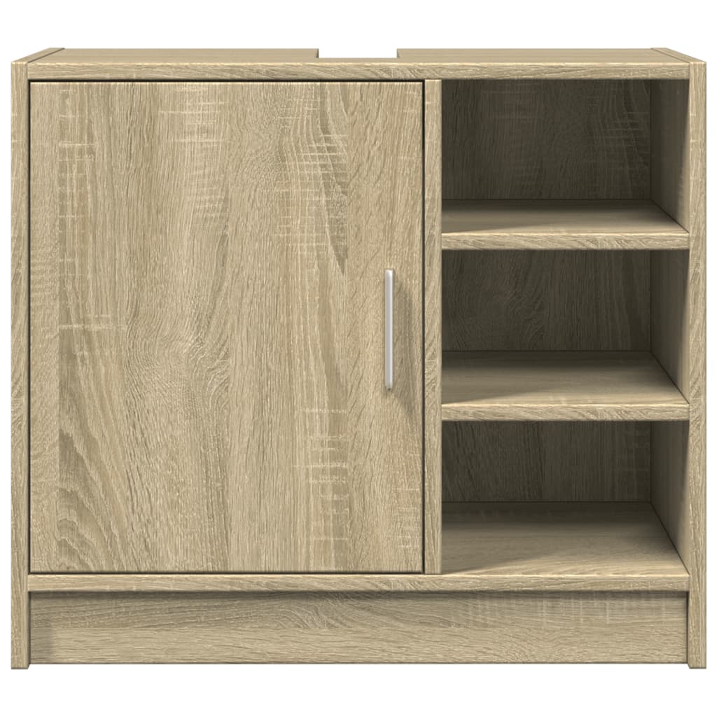 Wastafelkast 63x29x55 cm bewerkt hout sonoma eikenkleurig