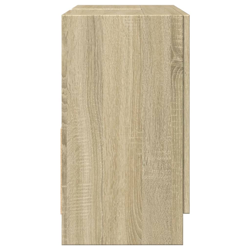 Wastafelkast 63x30x54 cm bewerkt hout sonoma eikenkleurig