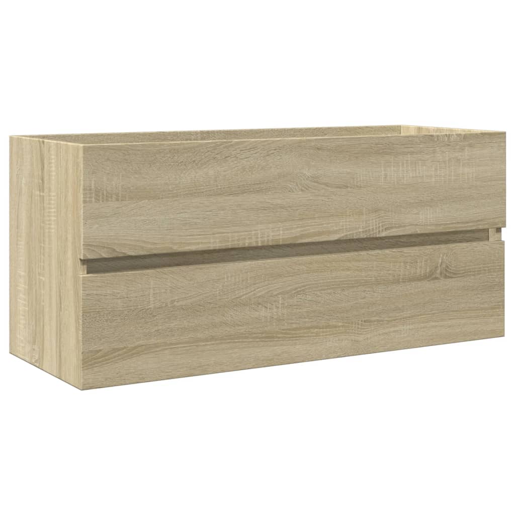 Wastafelkast 100x38,5x45 cm bewerkt hout sonoma eikenkleurig