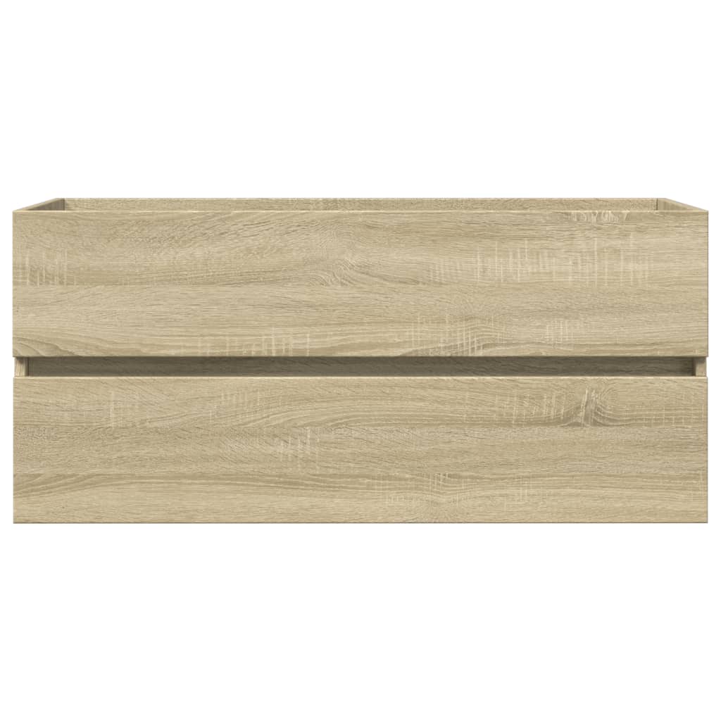 Wastafelkast 100x38,5x45 cm bewerkt hout sonoma eikenkleurig