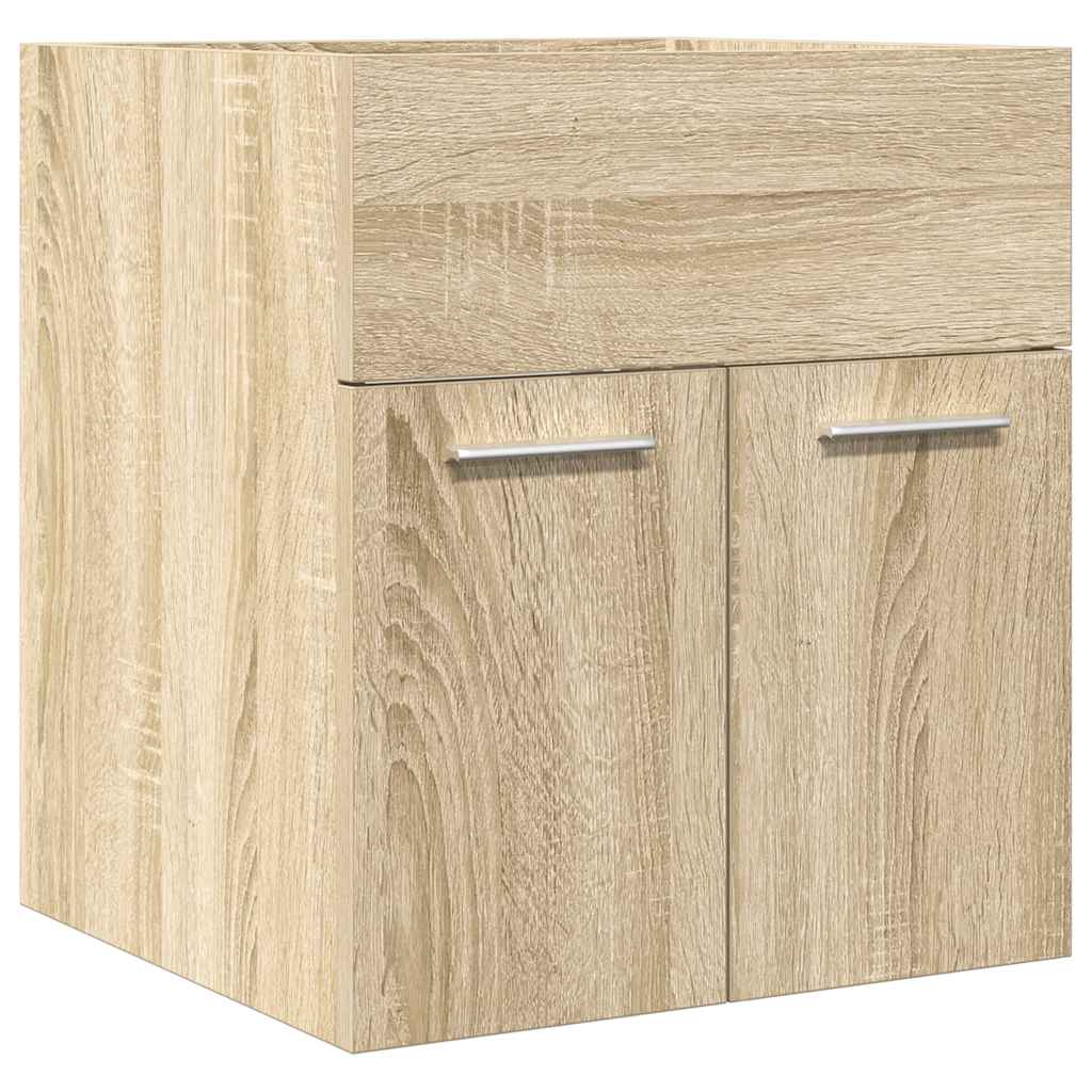 Wastafelkast 41x38,5x46 cm bewerkt hout sonoma eikenkleurig