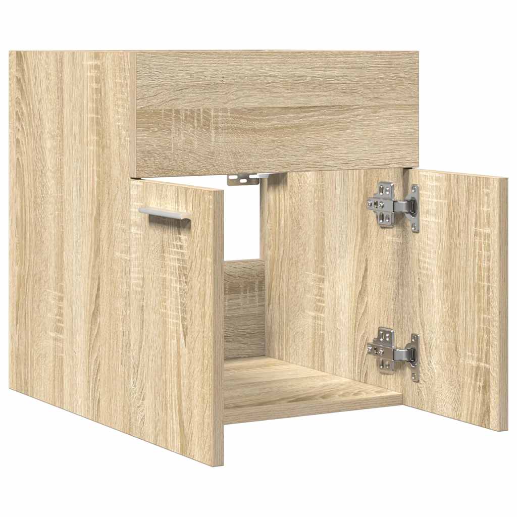 Wastafelkast 41x38,5x46 cm bewerkt hout sonoma eikenkleurig